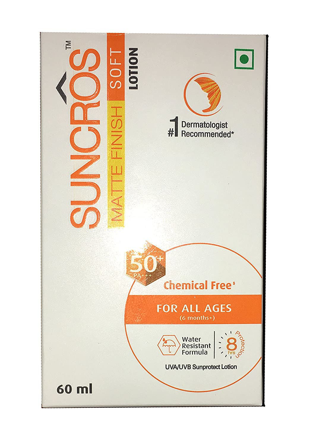 Suncros Matte Finish Soft Lotion SPF 50+ PA+++ 60ml