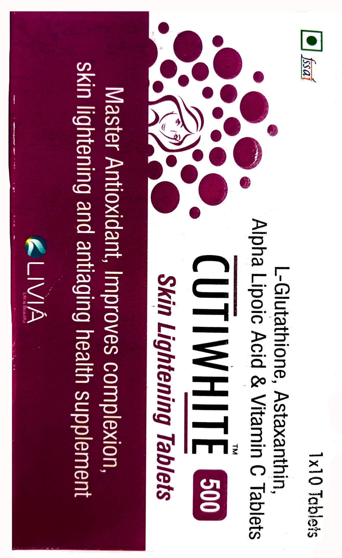 Cutiwhite 500mg 10tablets