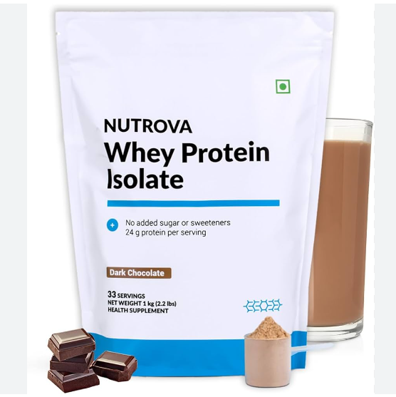 Nutrova Whey Protein Isolate Dark Chocolate 1kg