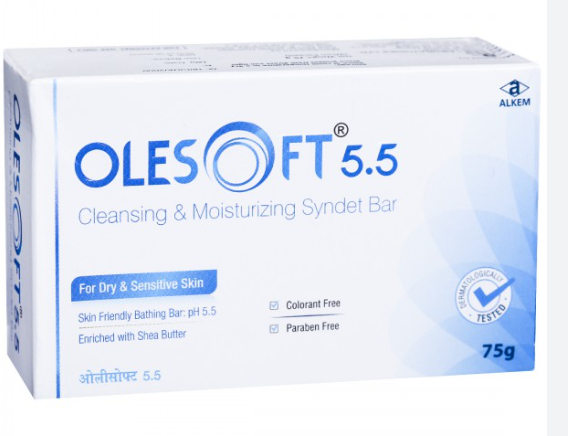 Olesoft 5.5 Cleansing & Moisturizing Syndet Bar 75g