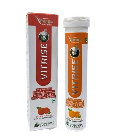 Vitrise-C Vitamin C & Zinc Effervescent Tablets