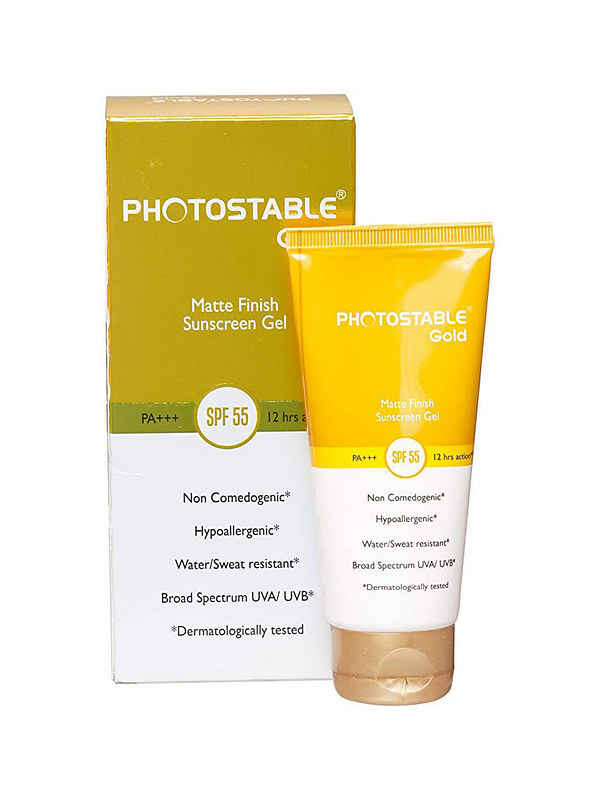 Photostable Gold Matte Finish Sunscreen Gel SPF 55 50g