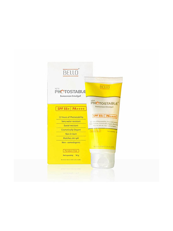 Bello New Photostable Sunscreen Emulgel SPF 55+ PA++++ 50g