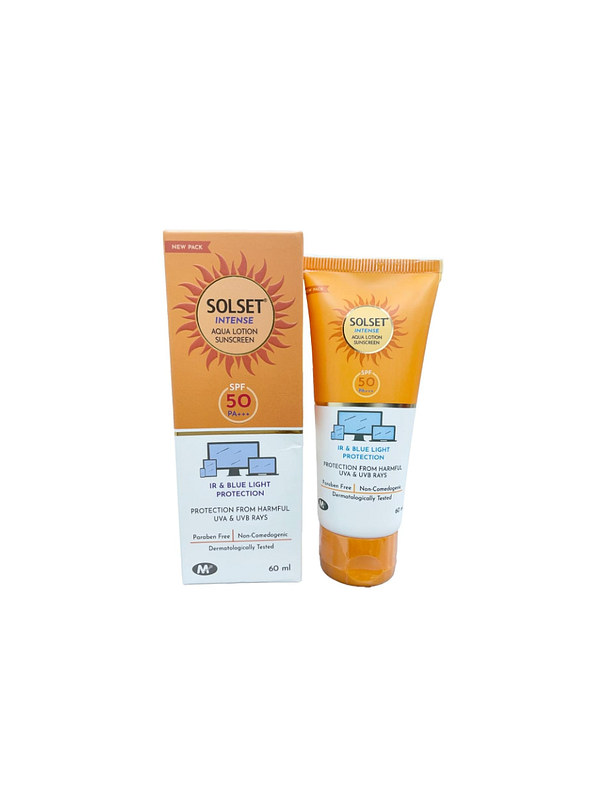 Solset Intense Aqua Lotion Sunscreen SPF 50 PA+++ 60ml