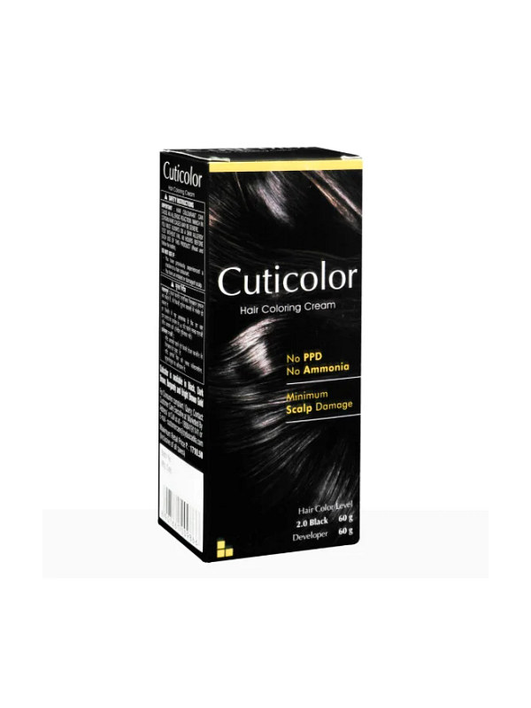 Cuticolor Permanent Hair Color Cream Black 60g
