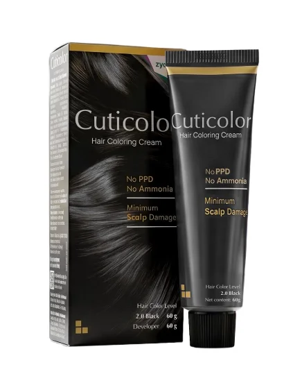 Cuticolor Permanent Hair Color Cream Black 60g