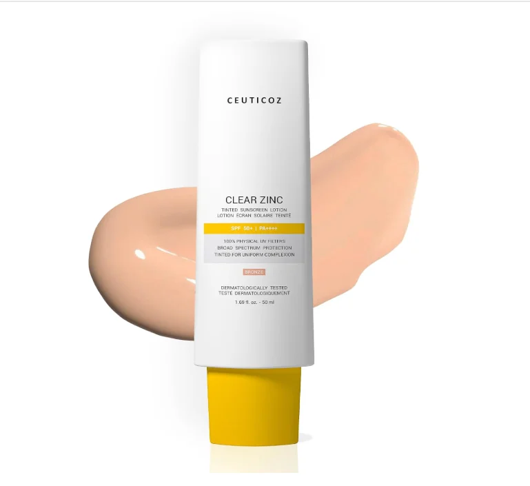 Ceuticoz Clear Zinc Tinted Sunscreen Lotion Ivory 50ml