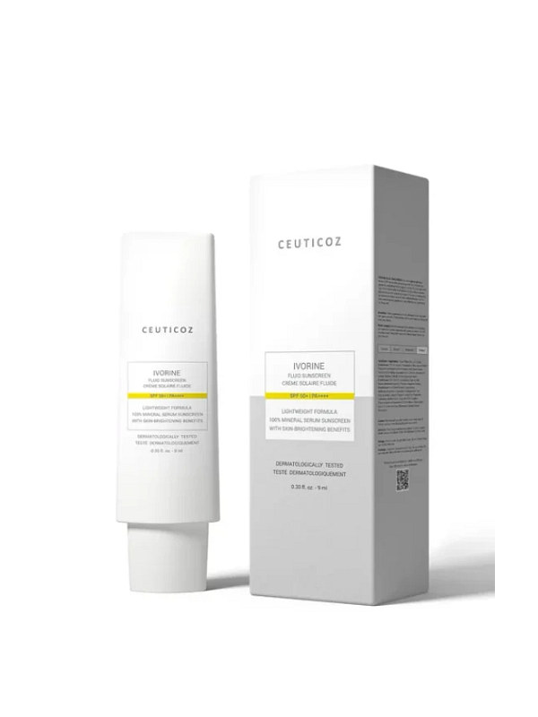 Ceuticoz Ivorine Lightweight Mineral Fluid Sunscreen SPF 50+ PA+++ 50ml