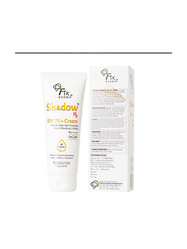 Fixderma Shadow Rx SPF 70+ Cream 75g