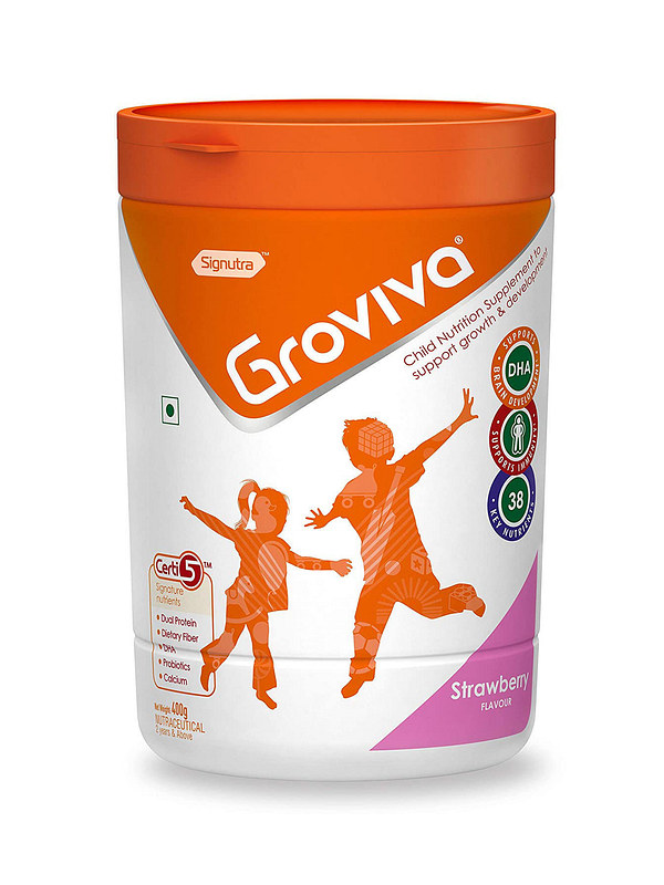 Groviva Strawberry Flavour Child Nutrition Supplement Powder 400g