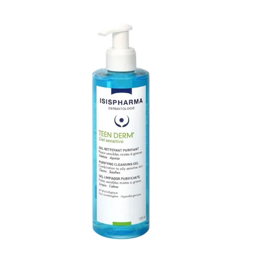 Isispharma Teen Derm Gel Sensitive Purifying Cleansing Gel 250ml