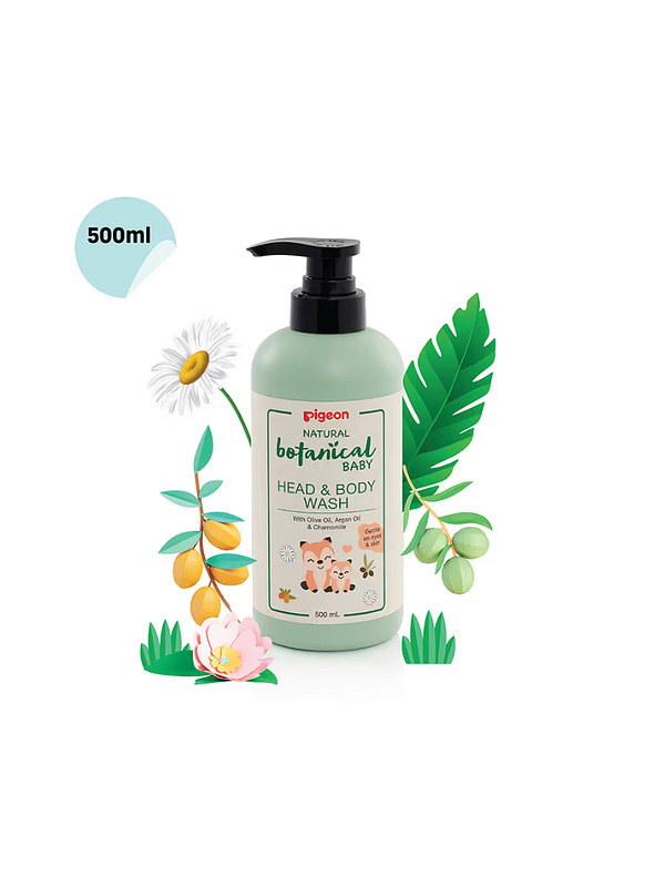 Pigeon Natural Botanical Baby 2 in 1 Head & Body Wash 500ml